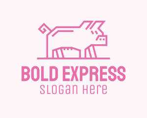 Pink Pig Farm logo design