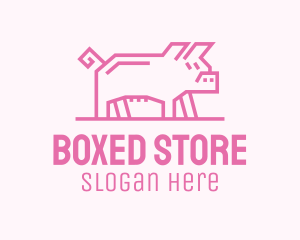 Pink Pig Farm logo design