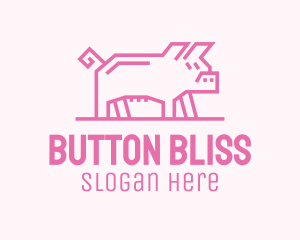 Pink Pig Farm logo design