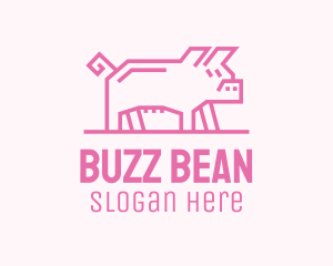 Pink Pig Farm logo design