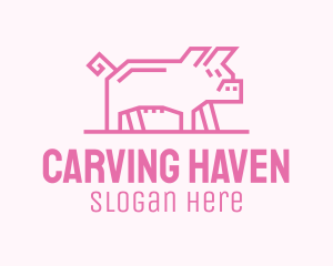 Pink Pig Farm logo design