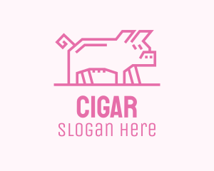 Pink Pig Farm logo design