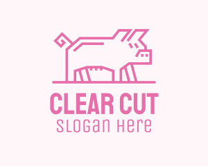 Pink Pig Farm logo design