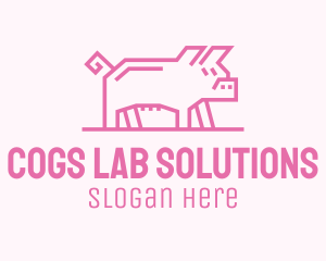 Pink Pig Farm logo design