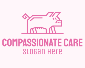 Pink Pig Farm logo design