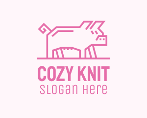 Pink Pig Farm logo design