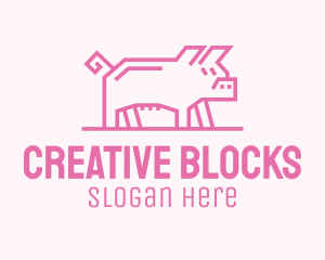 Pink Pig Farm logo design