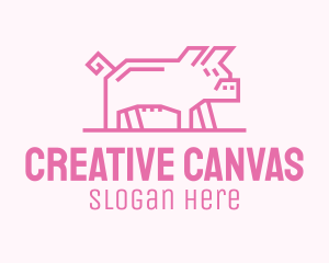 Pink Pig Farm logo design