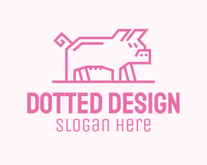 Pink Pig Farm logo design