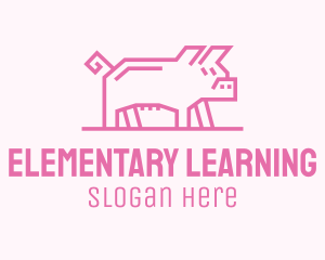 Pink Pig Farm logo design