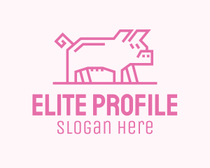 Pink Pig Farm logo design