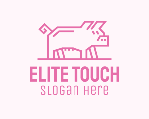 Pink Pig Farm logo design