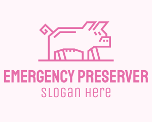 Pink Pig Farm logo design