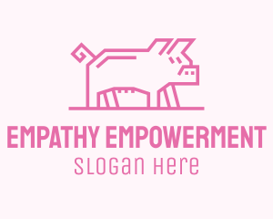 Pink Pig Farm logo design