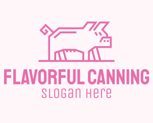 Pink Pig Farm logo design