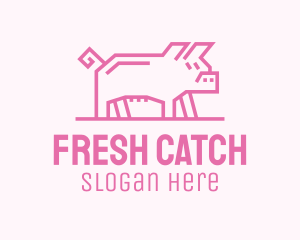 Pink Pig Farm logo design