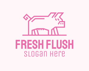 Pink Pig Farm logo design