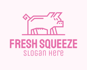 Pink Pig Farm logo design