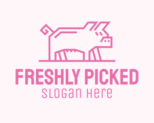 Pink Pig Farm logo design