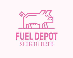 Pink Pig Farm logo design