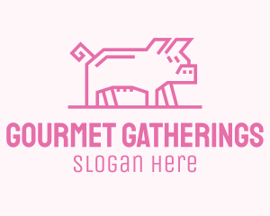 Pink Pig Farm logo design