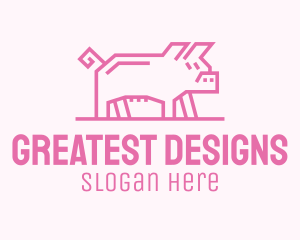 Pink Pig Farm logo design