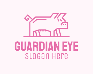 Pink Pig Farm logo design