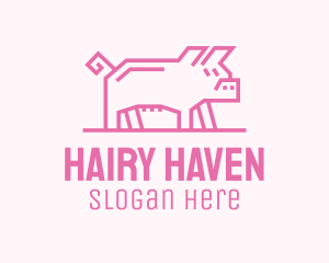 Pink Pig Farm logo design