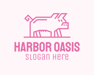 Pink Pig Farm logo design