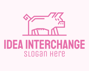 Pink Pig Farm logo design