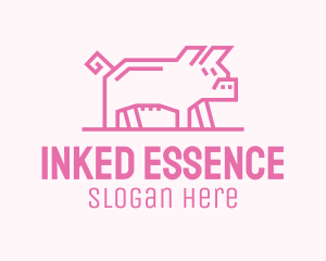 Pink Pig Farm logo design