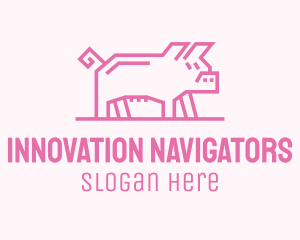 Pink Pig Farm logo design