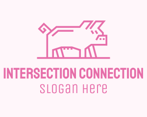 Pink Pig Farm logo design