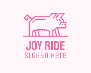 Pink Pig Farm logo design