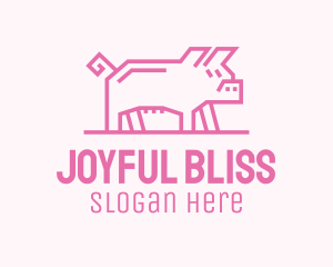 Pink Pig Farm logo design