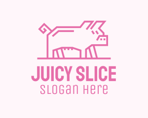 Pink Pig Farm logo design