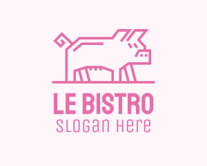 Pink Pig Farm logo design