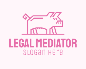 Pink Pig Farm logo design