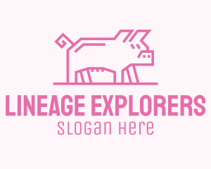 Pink Pig Farm logo design