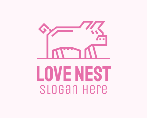 Pink Pig Farm logo design