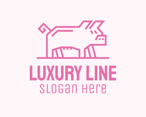 Pink Pig Farm logo design