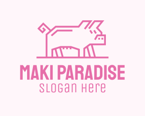 Pink Pig Farm logo design