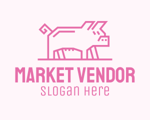 Pink Pig Farm logo design