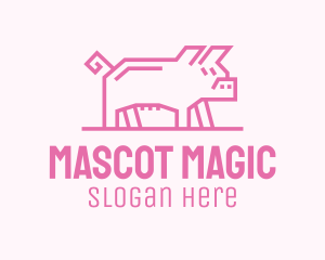 Pink Pig Farm logo design