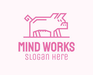 Pink Pig Farm logo design