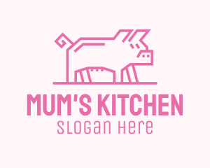 Pink Pig Farm logo design