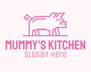 Pink Pig Farm logo design