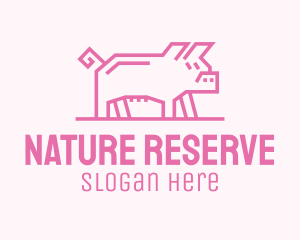 Pink Pig Farm logo design