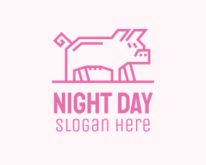 Pink Pig Farm logo design