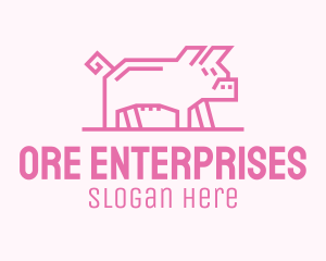 Pink Pig Farm logo design